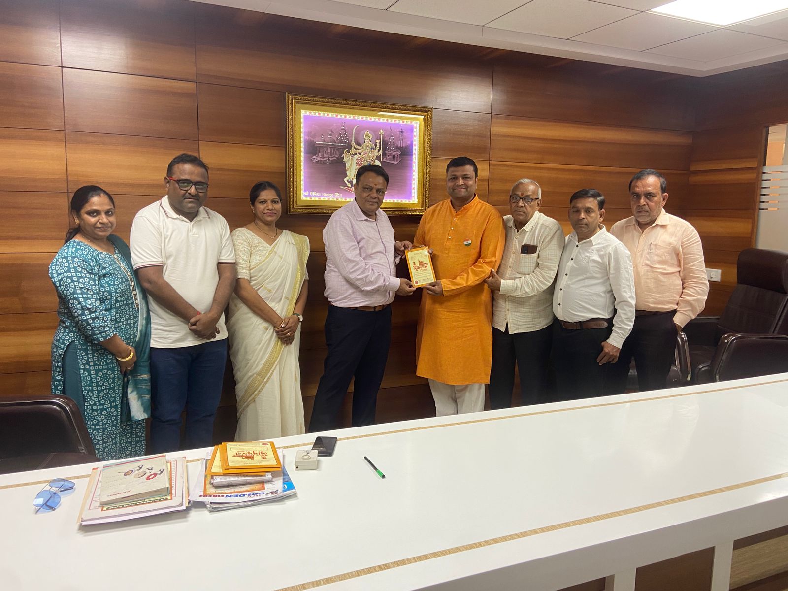 Bhoomi Pujan Invitation, Unja